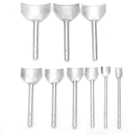 9 Pièces Emporte-pièce Demi-Rond en Acier pour Cuir, Cutter à Main pour Extrémités de Sangle et Portefeuille
