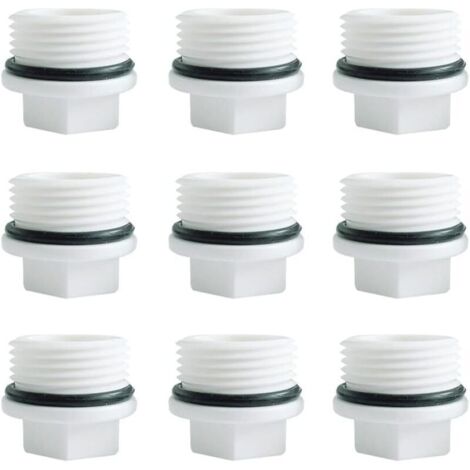 9 Pièces G3/4 BSP Capuchon de fermeture avec filetage intérieur,Bouchon d'obturation et rondelle(Filets externes)