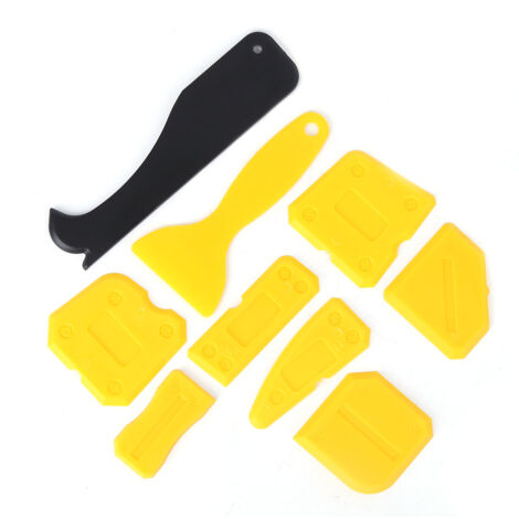 9 Pièces Grattoir à Joint en Silicone pour Vitre, Outil à Main pour Enlèvement de Calfeutrement Porte