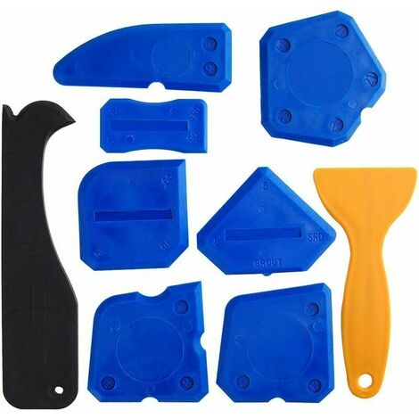 9 Pieces Lisseurs de Joints Outils d'étanchéité Kit de Calfeutrage Outil de Scellage du dégraissant en Silicone Pour la Salle de Bain Cuisine et Joints d'étanchéité à Cadres