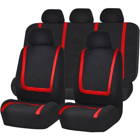 Housses De Siège Auto En Similicuir PU - Lot De 4 Pièces (2 Sièges Avant + 2 Appuis-tête) - Imperméable Et Facile à Nettoyer - Universel