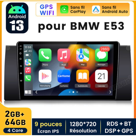 9 pouces Carplay Autoradio pour BMW E53 Android 6+128GB JUNSUN