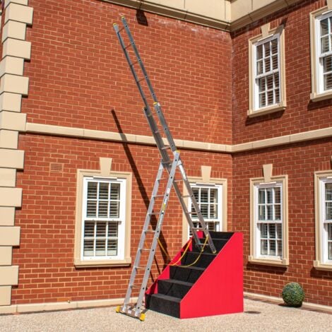 TRADE MASTER PRO 7-Rung 3 Section Stair Combination Ladder
