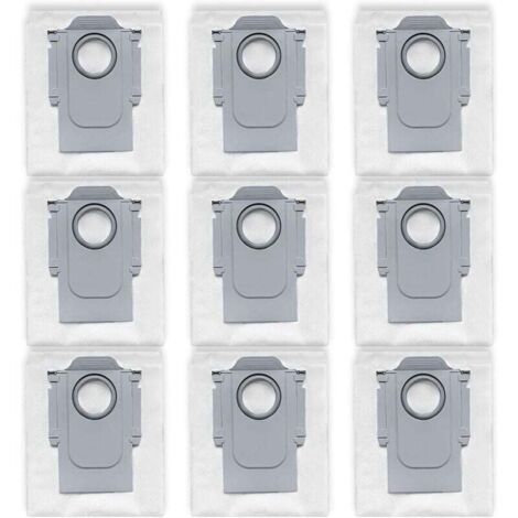 SNQ 9 Sacs à poussière compatibles avec Roborock Qrevo Série (Curv, Curv 2 Pro, CurvX, Curv S5X, Edge, Master, MaxV, Plus, Pro, S, Slim, S5V), QV 35A / 35S, S8 MaxV Ultra, Saros 10 / 10R / Z70