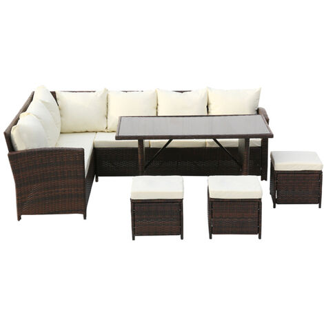 Abreo 9 best sale seater rattan