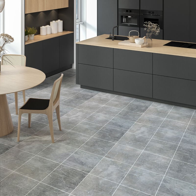 Stickers Sol Anti-dérapant avec Protection - dalle de béton ciré ridotto - 90x90cm-9stickers30x30cm