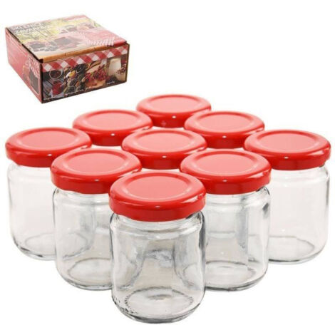 9 tarros pequeños de cristal para puré de tomate, mermelada y especias (60 ml)