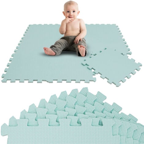 LITTLETOM 9 Teile Spielmatte Baby Puzzlematte - 30x30 Krabbelmatte Bodenmatte Kinderzimmer