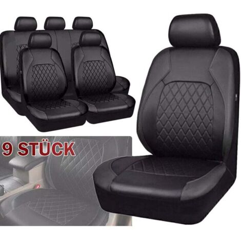 9-teiliges Universal-Autositzbezug-Set aus PU-Leder für Autoinnenausstattung, SUV, Fahrzeug, Auto