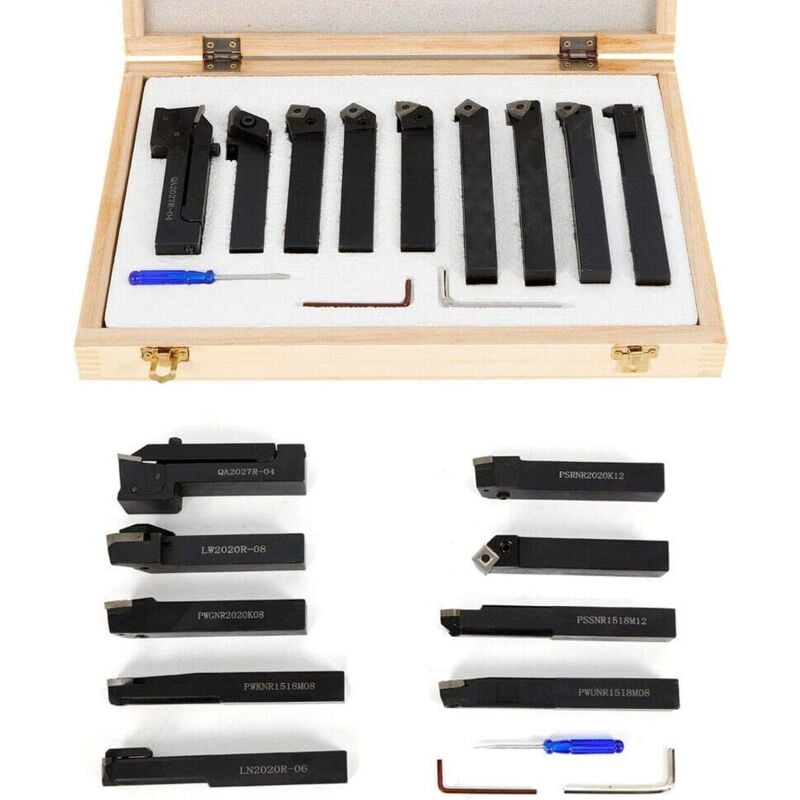 Image of Senderpick - Satz von 9 Drehschlüsseln aus HM-Stahl mit Wendeplatten 20 x 20 mm