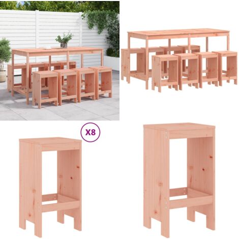 9-tlg. Gartenbar-Set Massivholz Douglasie - Gartentisch - Barhocker - Gartenmöbel - Outdoor Möbel - Holzmöbel - Home & Living