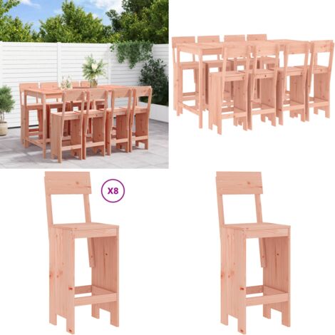 9-tlg. Gartenbar-Set Massivholz Douglasie - Gartentisch - Barhocker - Gartenmöbel - Outdoor Möbel - Holzmöbel - Home & Living
