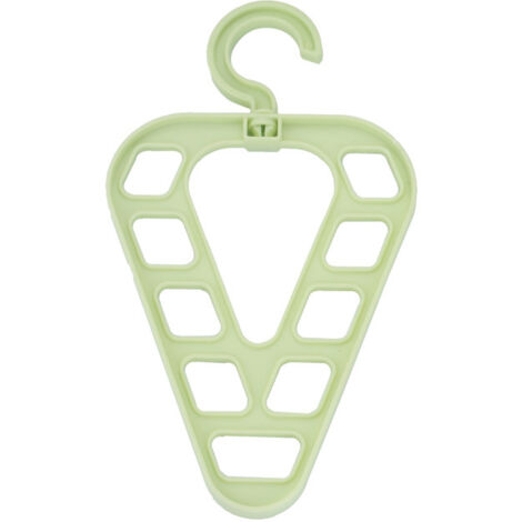 9 trous magique cintre placard organisateur gain de place multifonctionnel étendoir garde-robe écharpe rangement tissu cintre 1 pièces (vert clair)