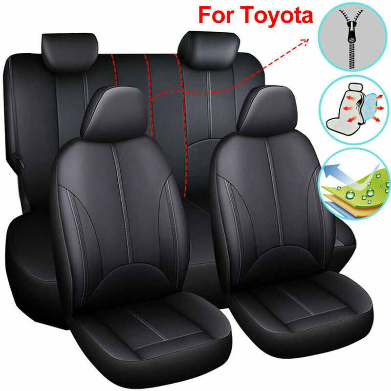 

9 Unids / set PU Cuero Coche Auto Camión SUV Cubierta de asiento Juego completo Asiento trasero delantero Cojín Protector de estera