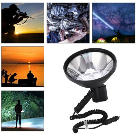 9-Zoll-Xenon-Taschenlampe (tragbar) für Camping, Jagd und Angeln – 12–24 V, 55 W