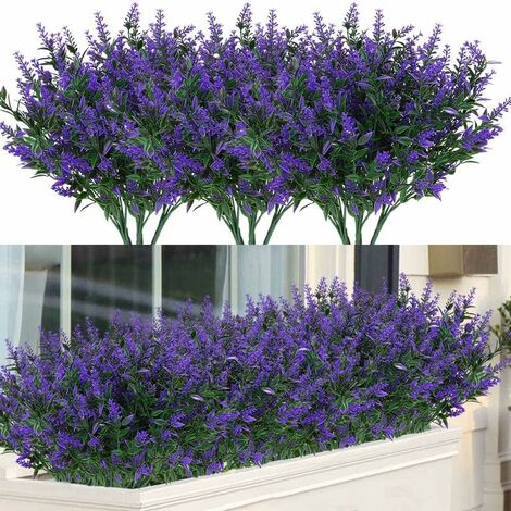 9 Zweige Künstlicher Lavendel Lila Kunstpflanzen Lila Blume Geeignet für Home Rezeption Büro Terrasse Dekoration oder DIY Hochzeitsdekoration