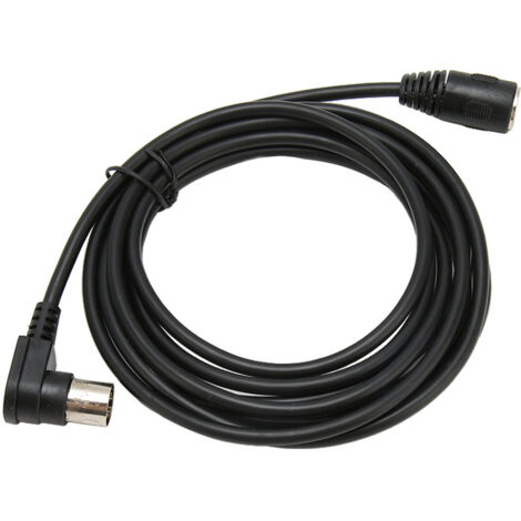 90° abgewinkeltes 5-poliges MIDI-Kabel (Stecker auf Buchse) für Digitalpiano und Synthesizer, 3 Meter