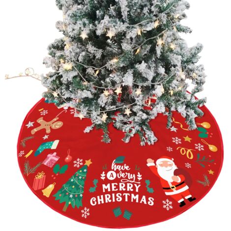 90 cm Weihnachtsbaumdecke, runde Weihnachtsbaumdecke, Weihnachtsbaum-Unterlage, Weihnachtsbaummatte für die Weihnachtsbaumdekoration