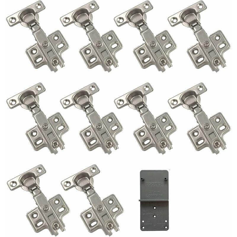 90 Degré Plein Recouvrante 26mm Soft Close Mini Charnieres avec Amortisseur Hydraulique Fermeture Automatique Charnière à Amorti pour Armoires de