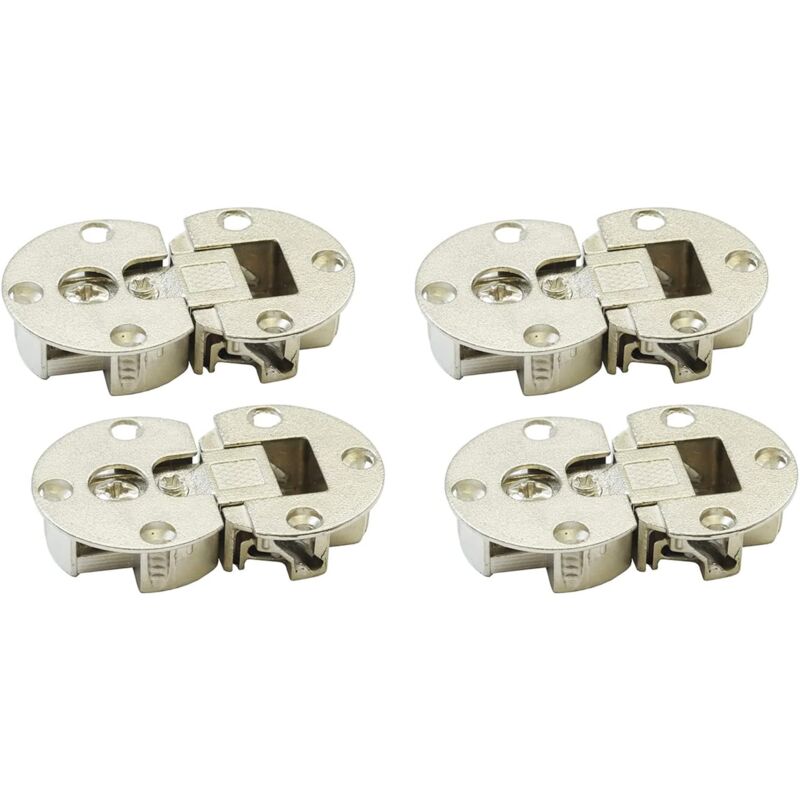 Gotrays - 90 Degree 3D Hinge for Flap and Lid Folding Door Hinges Miter Hinge for Cupboard Doors Kitchen Furniture Invisible Pack of 8