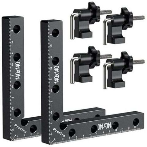 90-degree positioning block, right angle fixing clamp made of aluminum alloy, woodworking tools (14 cm) MUMU
