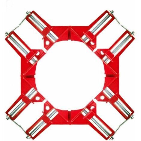 90 Degrés à Angle Droit Pince, 4Pcs Machoire Etau D'Angle Reglable à Bois Ensemble, Serre Joint Angle Rouge Pour Cadre Multi Photo Wedge Menuiserie Soudure
