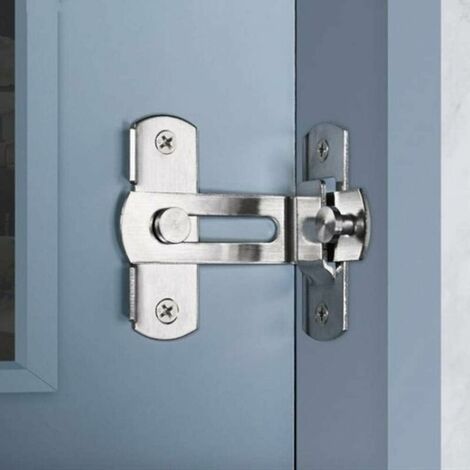 90 degrés angle droit loquet de porte loquet boucle loquet vis glissière loquet baril boulon avec vis pour portes et fenêtres de toilette