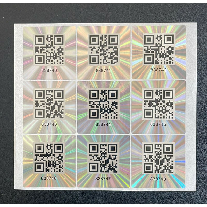 Image of Stickerslab - 90 Etichette adesive 50mm sigilli ologrammi di garanzia e sicurezza qr code