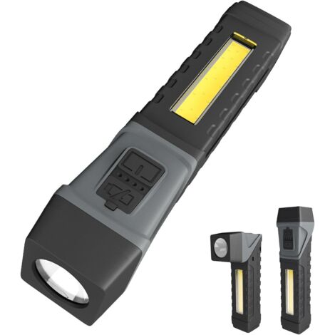 90-Grad-LED-Arbeitsleuchte mit Magnetclip, wiederaufladbar, fünf Modi, wasserdicht und tragbar
