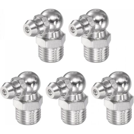 90°-Hydraulikschmiernippel aus Edelstahl 201, Gewinde M10 x 1 mm, 120 Stück