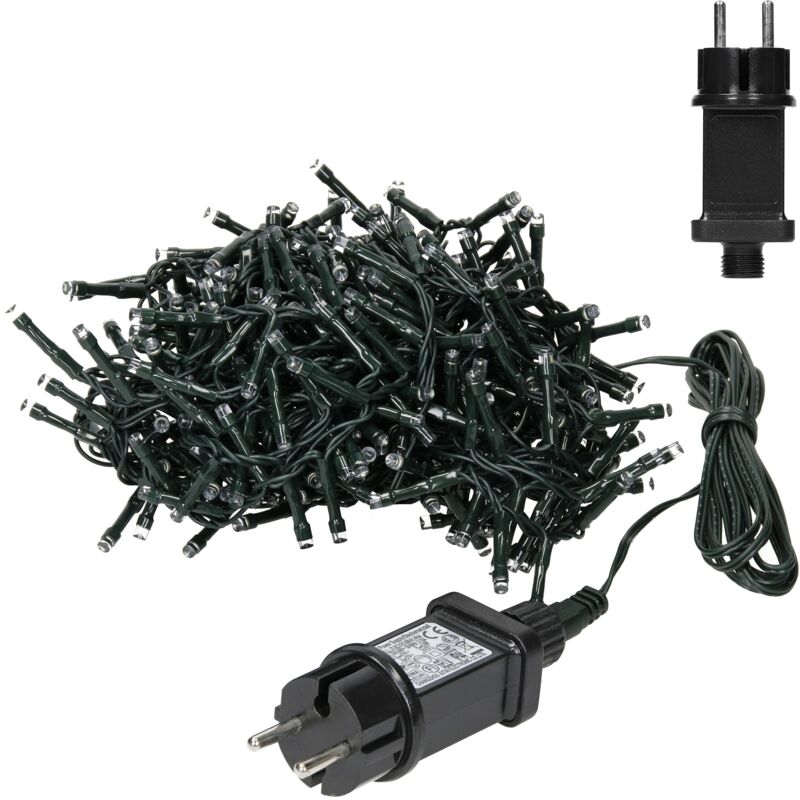 ECD Germany Rideau Lumineux avec 90 LEDs Blanc Chaud 3 m, Guirlande Lumineuse, Cône de Glace, Guirlande Lumineux de Noël, Pluie de Glace, IP44