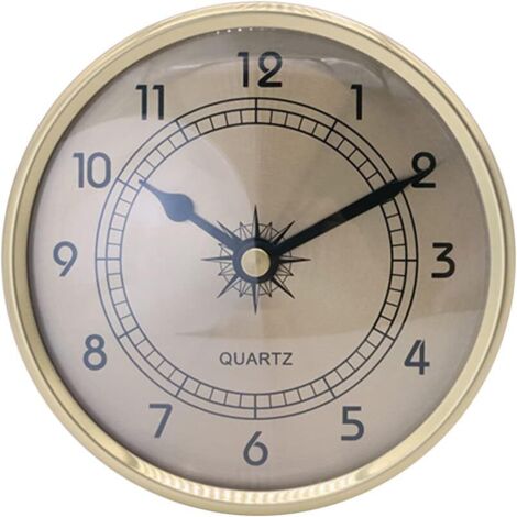 90 mm - Insertion d'Horloge à Quartz,l'horloge à Quartz Insérer Horloge à Quartz avec Chiffres Insert d'Horloge à Quartz Rond Mouvement à Quartz Insère Une Horloge Intégrée