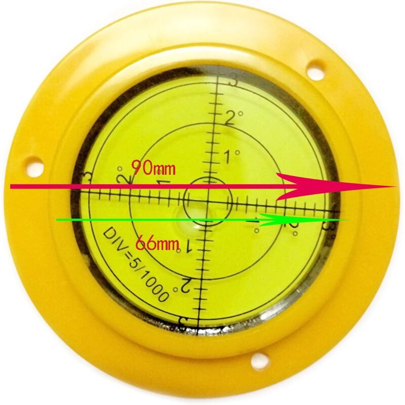 Image of 90-mm-Präzisions-Rundwasserwaage mit Befestigungslöchern für Wohnmobile