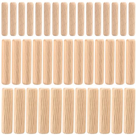Lot De 50 Chevilles (goujons) En Bois Dur 10x40 Mm - Cannelées Et Biseautées - Pour Assemblage Bois - Neuf