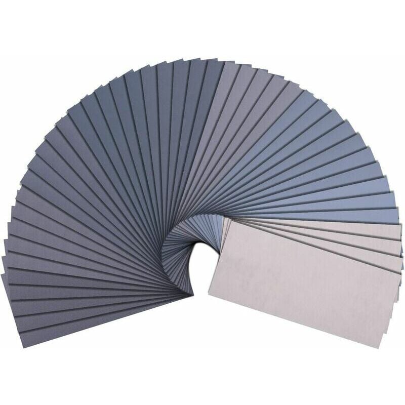 90 Pièces Papier de Verre 400 à 5000 Grains Papier Abrasif Verre Sec à l'Eau Papier a Poncer, 9 x 3.6 Pouces