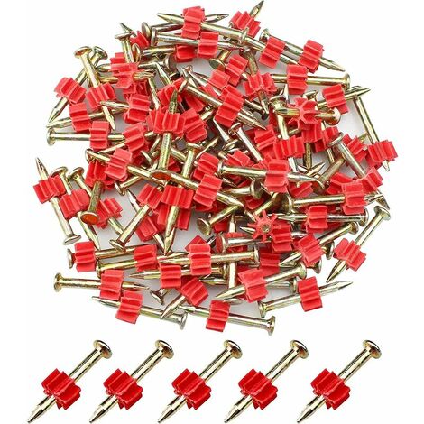 90 piezas de clavos de cemento, clavos de mampostería anticorrosión, clavos de mampostería para placa de acero, hormigón, tablero de madera, bricolaje y mantenimiento del hogar (30 mm)