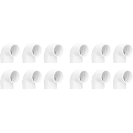 90°-PVC-Winkelstücke – 32 mm – 12er-Pack – Weiß – Für Kaltwasser und Bewässerung