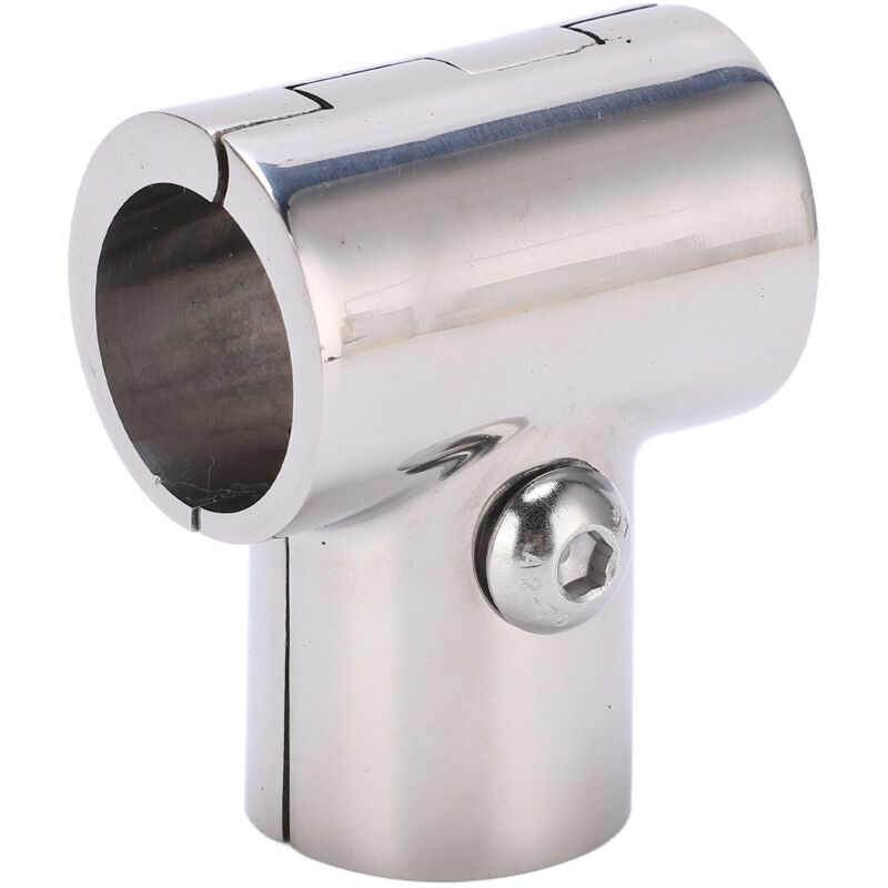 Image of 90°-Rohrverbinder T 1 Zoll / 25,4 mm Innendurchmesser, trennbares Edelstahl-Handlaufzubehör.