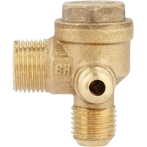 90°-Rückschlagventil aus Messing für Kompressoren, 20x14x10 mm Außengewinde, Ersatzteile