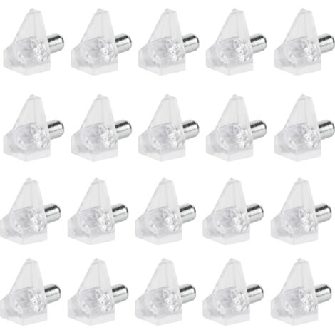 90 supporti per mensole, plastica trasparente da 5 mm per mobili, mensole, armadi, legno e vetro, supporti per mensole, 90 pezzi, trasparenti