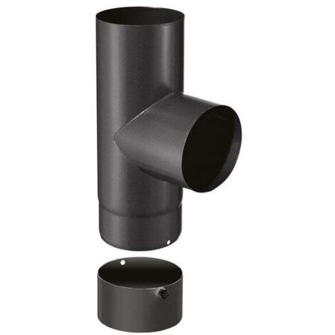 90° T-Bogen - mit Pad - 0,7MM Emaille - mattschwarz - Ø150MM Joncoux
