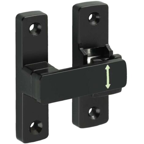 90°- und 180°-Türriegel, 7,8 cm Schiebetürschloss, Türriegel aus Zinklegierung, für Haus, Garten, Schränke, praktisch und robust, schwarz