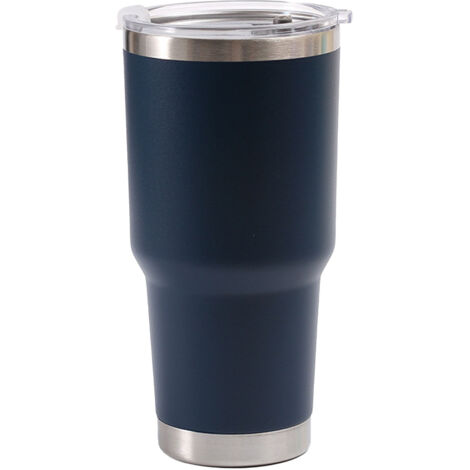 900 ml Edelstahl-Isolierbecher mit großer Öffnung für Kaffee und Autofahrten, Marineblau