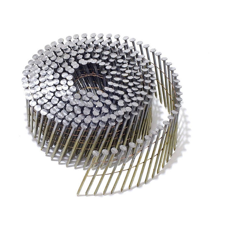 9000 Pointes en rouleau 50 x 2.3 mm 16° Norfix NFX11443 plat zingué bichromaté 13µ annelées liaison fil cuivré