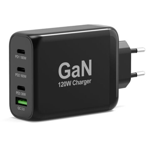 900107-EU PORT Connect Chargeur Secteur Combo 120W - 2x 100W + 1x 30W USB-C Power Delivery / 1x USB-A - Chargeur secteur 120W 2x 100W + 1x 30W USB-C Power Delivery + 1x USB-A Quick Charge 3.0