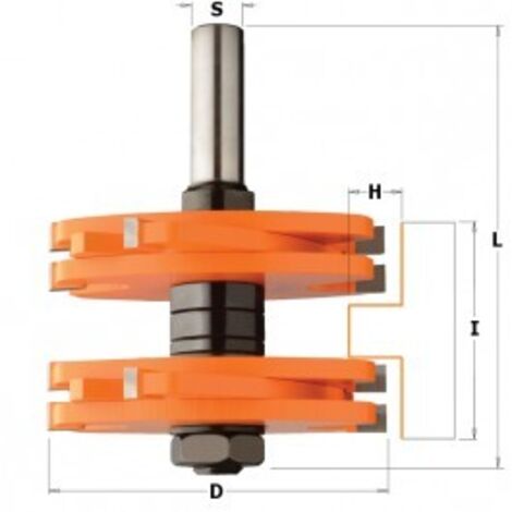 900.628.11 JEU DE 6 MÈCHES À DISQUE TENON/JOINT HW Z2 S=12 D=75x44,5 RH