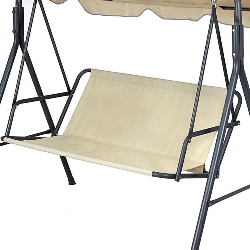 900D Housse de rechange pour balancelle de jardin 85 x 96 cm, housse de siège de balancelle imperméable pour balancelle de jardin 2/3 places,beige