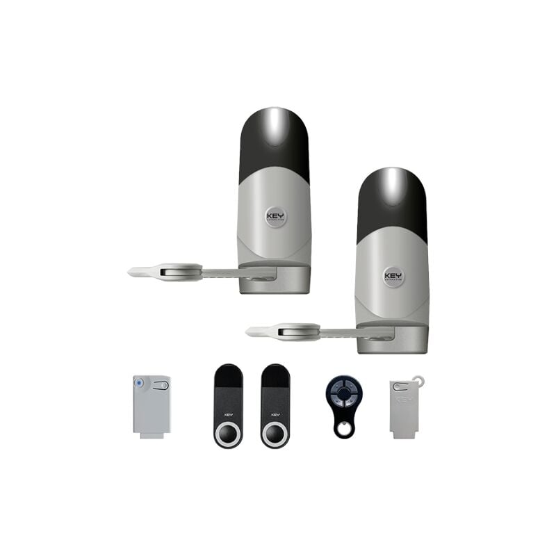 900KREP2024KK - Kit pour portails battants 2,3 m vantail 24 Vdc Key Automation Révo Kit Krep2024kk