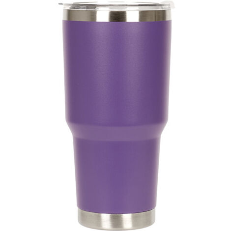 900ml Edelstahl-Begleitbecher mit Deckel, Wasserbecher (lila Traube)