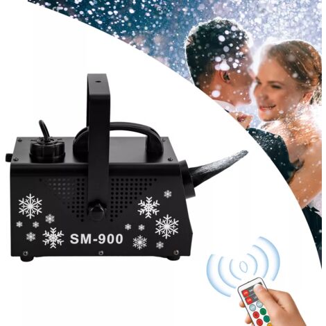900W Machine à neige Machine à neige LED Effet neige Mousse Canon DJ Disco Party